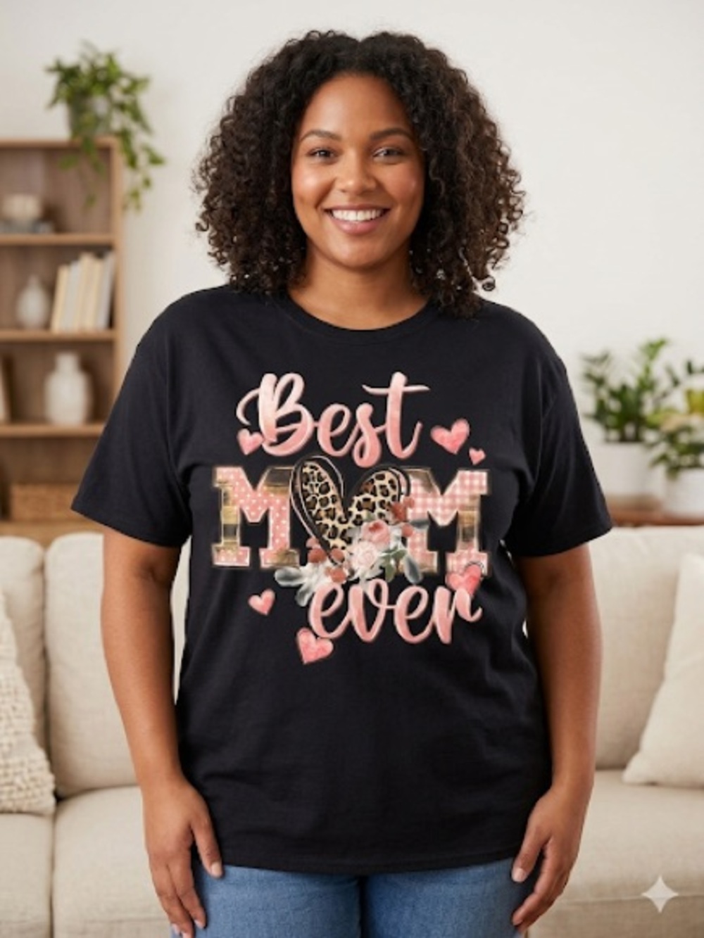 Best Mom Ever Black Graphic Tee
